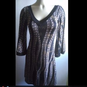 e-klah Stretch Chain Design dress Made in USA S